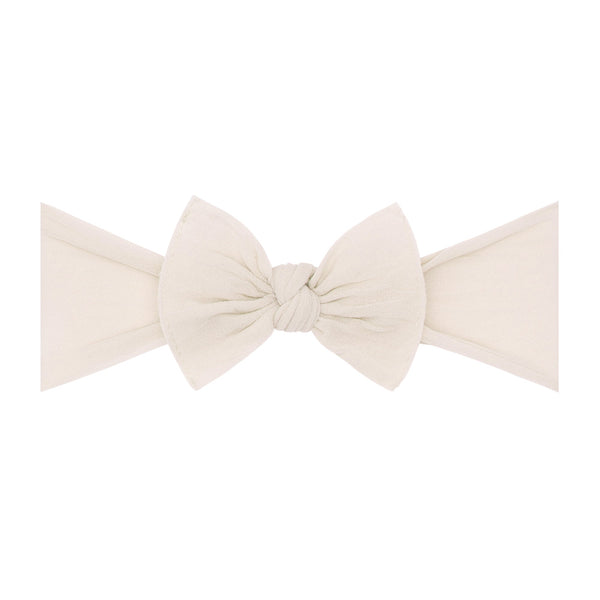 itty-bitty-knot-oatmeal Baby Bling Bows clips headbands - Sophia's StyleITTY BITTY KNOT-